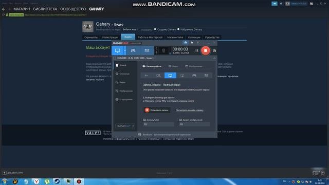 Задание к стиму(добавить видео в стим)