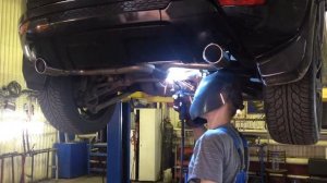 Прямоточный глушитель. Тюнинг Ренж Ровер. Москва