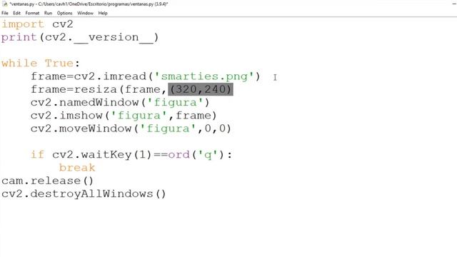 Cargar imágenes guardada y mover ventanas con Python y OpenCV смотреть онлайн