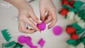 Цветы из бумаги тишью / DIY Tsvoric /  paper