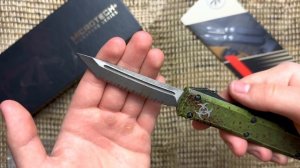 Microtech Ultratech T/E Outbreak Deep Engraved Full Serrated Proof Run S/N 024 (4K)