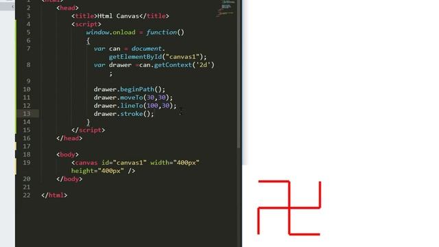 ?? HTML5 Canvas || Design swastic using html canvas || Web Development 2021