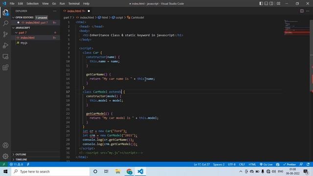 The Modern JavaScript Tutorial | Part 24 | Inheritance Class in JavaScript | Tech Quick Learner
