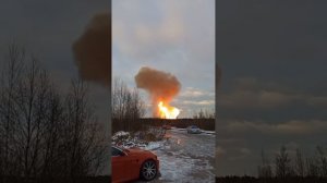 кадры с места взрыва газораспределительной станции Всеволожский район