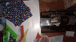 Блок "Звезда" из лоскутов ткани для будущего одеяло
