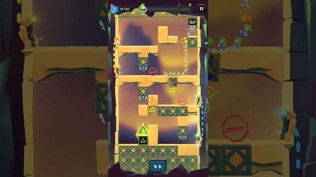 Lemmings. Cubist. Level W 3-2. Walkthrough.