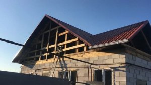 СТРОИМ//ДВУХСКАТНАЯ КРЫША С КУКУШКОЙ//КРЫША ДЛЯ ДОМА С ПРИСТРОЕМ.