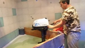 Обкатка лодочного мотора Ямаха