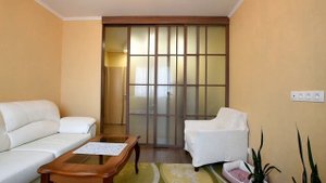 Раздвижная перегородка для зонирования комнаты