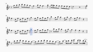 7:40. Ноты для альт саксафона