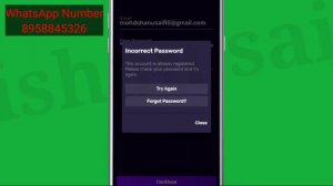 Voot Fix Incorrect Password This account is already registered. Please check your password Problem