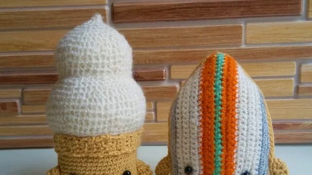 Амигуруми: Мороженое и Серфинг крючком. Игрушки вязаные крючком. смотреть онлайн