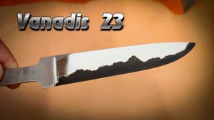 Кованный клинок из ламинатной стали с центром Vanadis 23