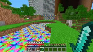 I found SUPER BIGGEST DIRT and RAINBOW FOOTPRINT NEAR THE VILLAGE in Minecraft ! RAINBOW vs DIRT !