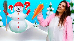 Леди Баг и Маша ТойКлаб вызвали Волшебного Снеговика! Видео шоу для детей ДУТИКИ