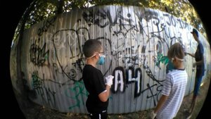 Рисуем граффити А4