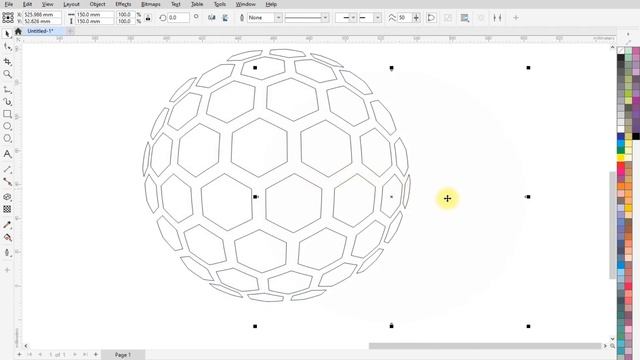 3d Spherical Shape Design in Coreldraw | Design a 3d object | Corel draw tutorial смотреть онлайн