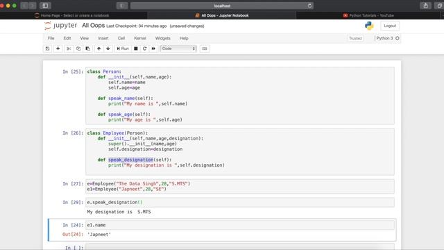#33 OOPS Python | Encapsulation | Inheritance | Polymorphism | Abstraction | Classes and Objects
