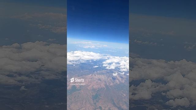 Вид из самолёта, облака, Кипр, Ларнака