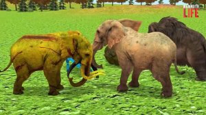 Titan T-rex clan chasing Funny monkey zombie version Temple run | Mammoth life #64