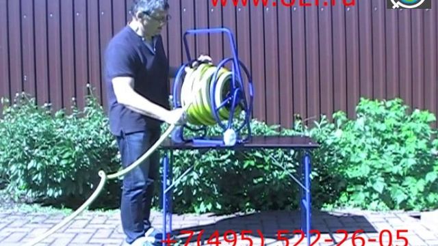 Тележка катушка для шланга УЛТ . Намотка шланга