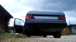 злой выхлоп Mercedes w124. Evil sound of an exhaust on Mercedes W124