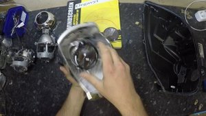 разборка фары и установка модулей