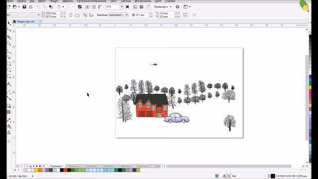 Corel Draw инструмент Media Art
