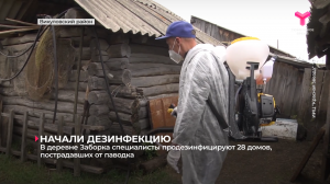 В деревне Заборка специалисты продезинфицируют 28 домов, пострадавших от паводка