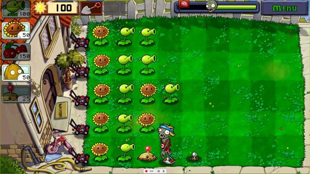 "Растения против зомби" #3 5-6 уровень + бонус