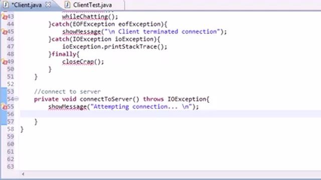 Java Intermediate 52 - Connecting to the Server смотреть онлайн