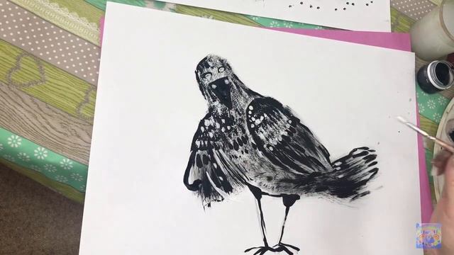 РИСУЕМ МОДНУЮ ВОРОНУ ВМЕСТЕ С ДЕТЬМИ смотреть онлайн