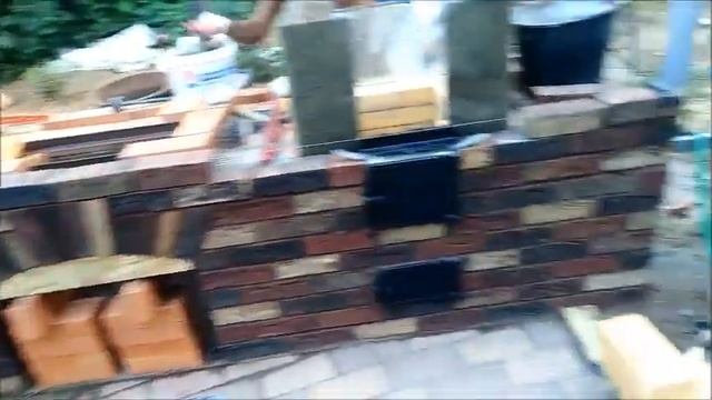 Мангал из кирпича, печь под казан и встроенный тандыр