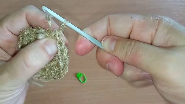 Вяжем ДОНЫШКО для корзины из Джута