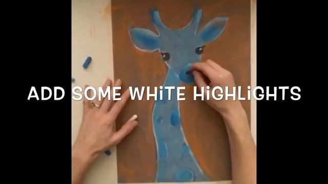 How to draw a giraffe - easy art lesson for kids