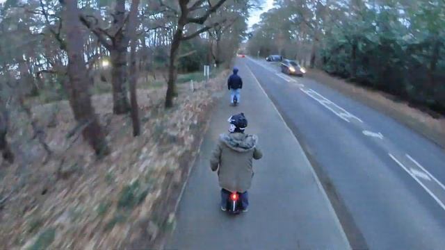UniRider - last bit of daylight and riding into dusk! Kingsong 16s, Ninebot Z10, Insta360, смотреть онлайн