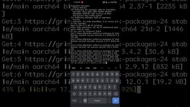 Install Python in Android / Termux installation - with captions.