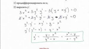 Как находить производную неявной функции - bezbotvy