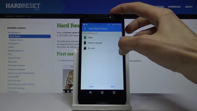 How to Transfer Contacts from SIM to SD in ALCATEL A3 - Import / Export Contacts смотреть онлайн