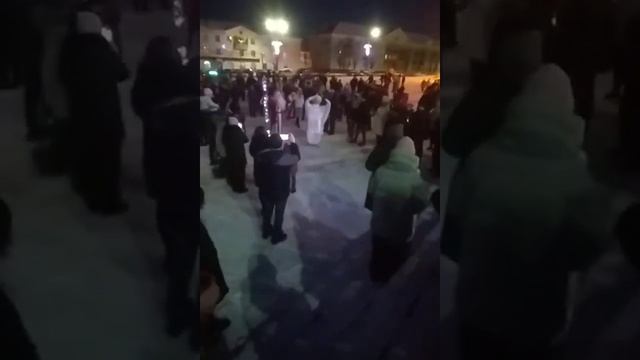 Лиски Воронежской области открытие городской ёлки