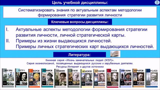 Стратегия. Введение  в учебную дисциплину "Стратегия развития личности"