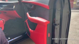 Перетяжка салона AUDI Q8. Сиденья, торпедо, двери