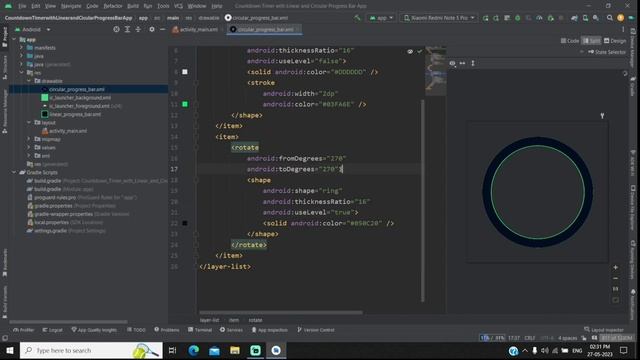 How to Implement Custom Circular Progress Bar in Android Studio Kotlin