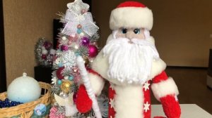 Дед Мороз крючком из плюшевой пряжи