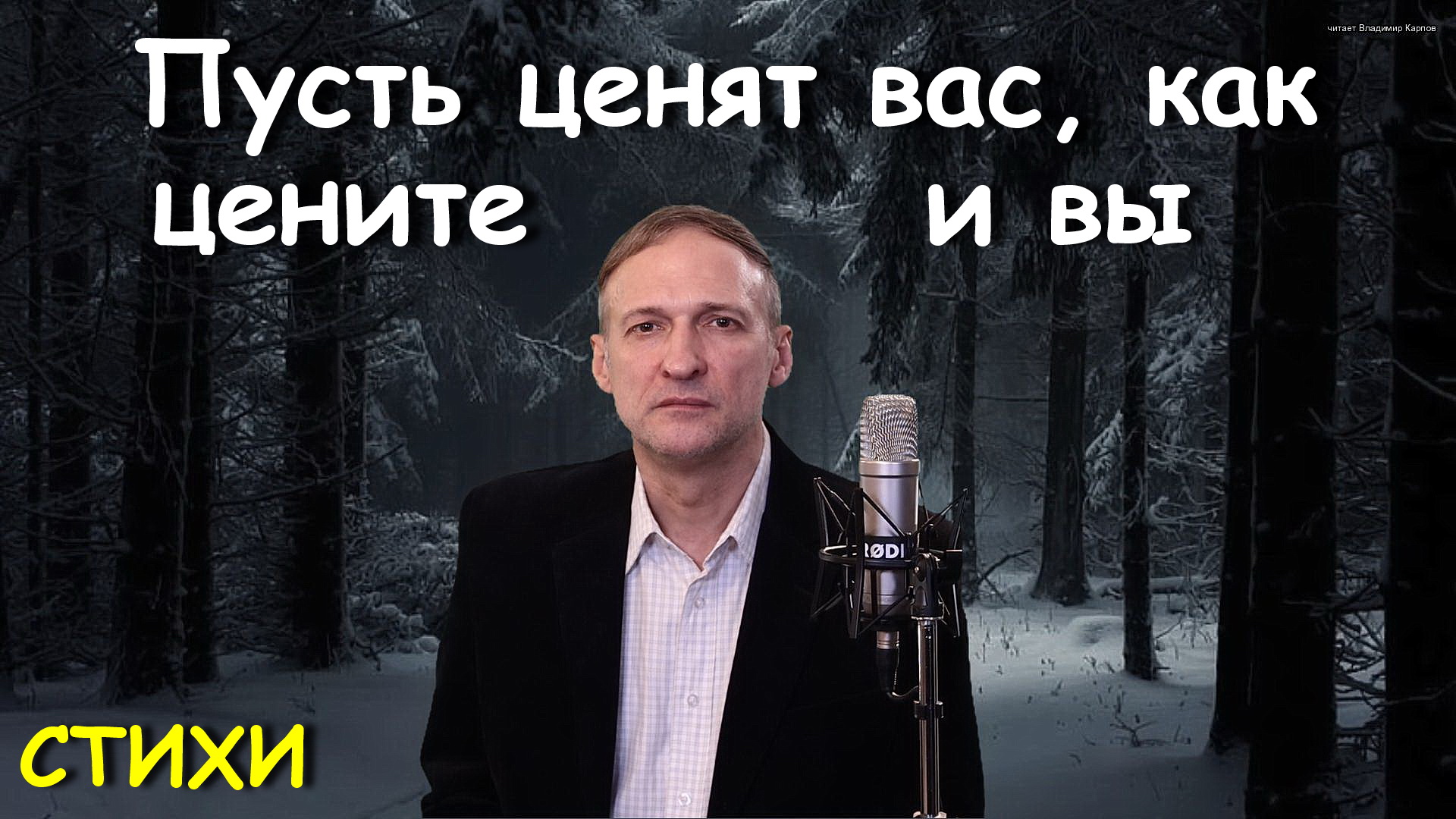 Пусть ценят вас, как цените и вы - Стихи.Читает Владимир Карпов.