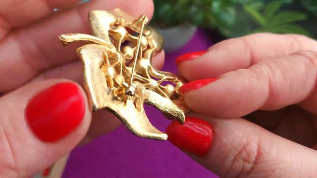 БРОШЬ ВИНОГРАДНЫЙ ЛИСТ, ВИНТАЖ смотреть онлайн