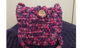 Сумочка из ленточной пряжи