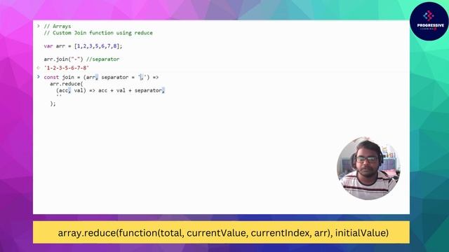 JavaScript | Custom array join function using Reduce