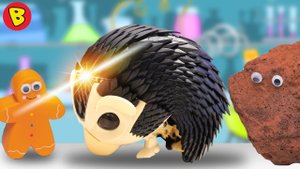 Необычный домашний питомец. Робот Ежик. Игрушки из лаборатории Bondibon. Камень и печенька.