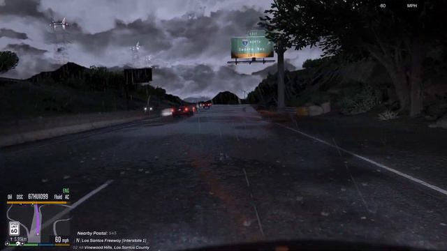 4K RELAXING THUNDER DRIVE ON A CHEVROLET CAMARO FROM MIRROR PARK TO SENORA FREEWAY | GTA V смотреть онлайн